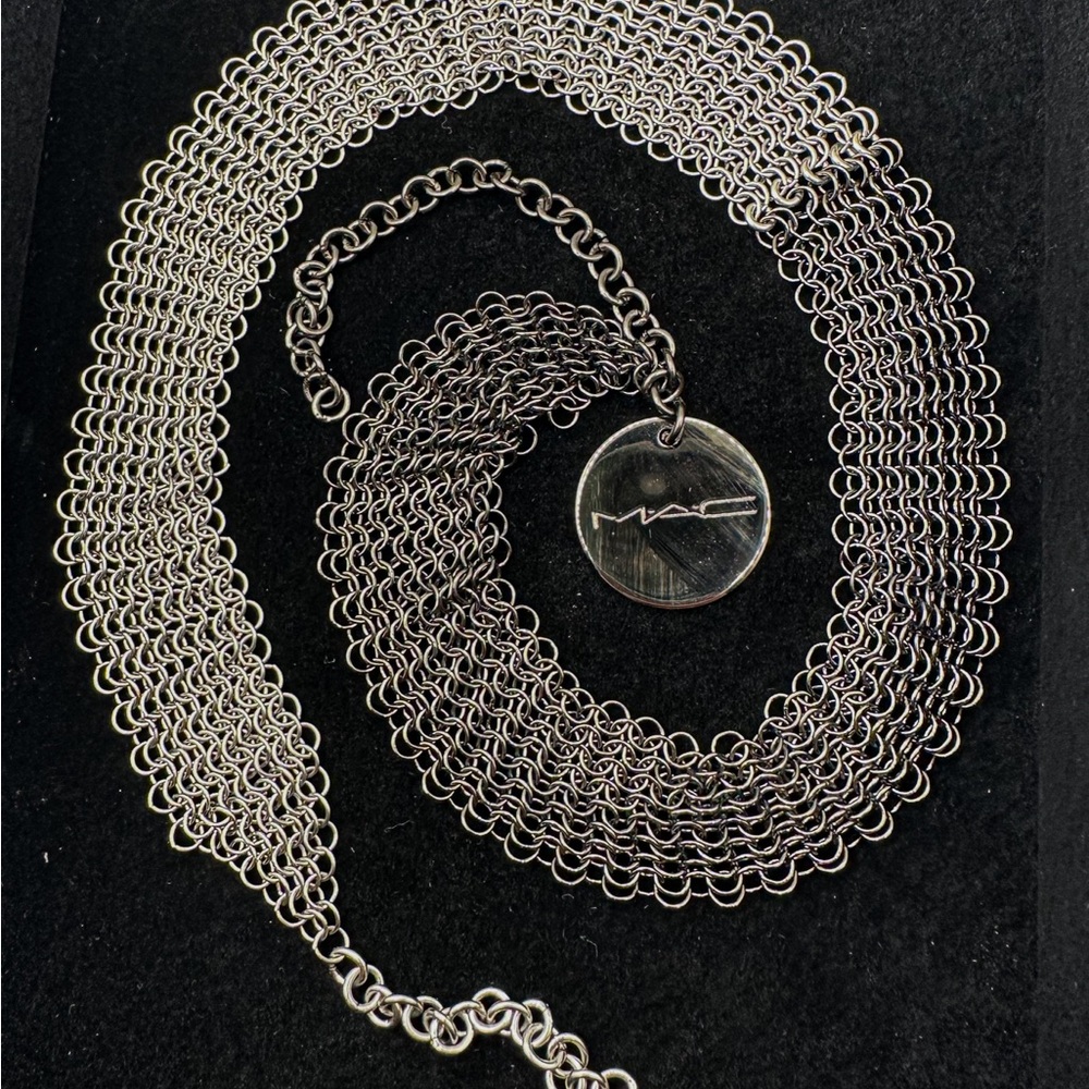 MAC Cosmetics Silver Chainmail Necklace